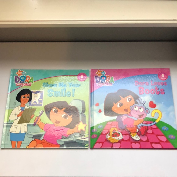 Set of 2 Nick Jr Dora The Explorer Hardcover Children’s Reading Story Books - Picture 1 of 9